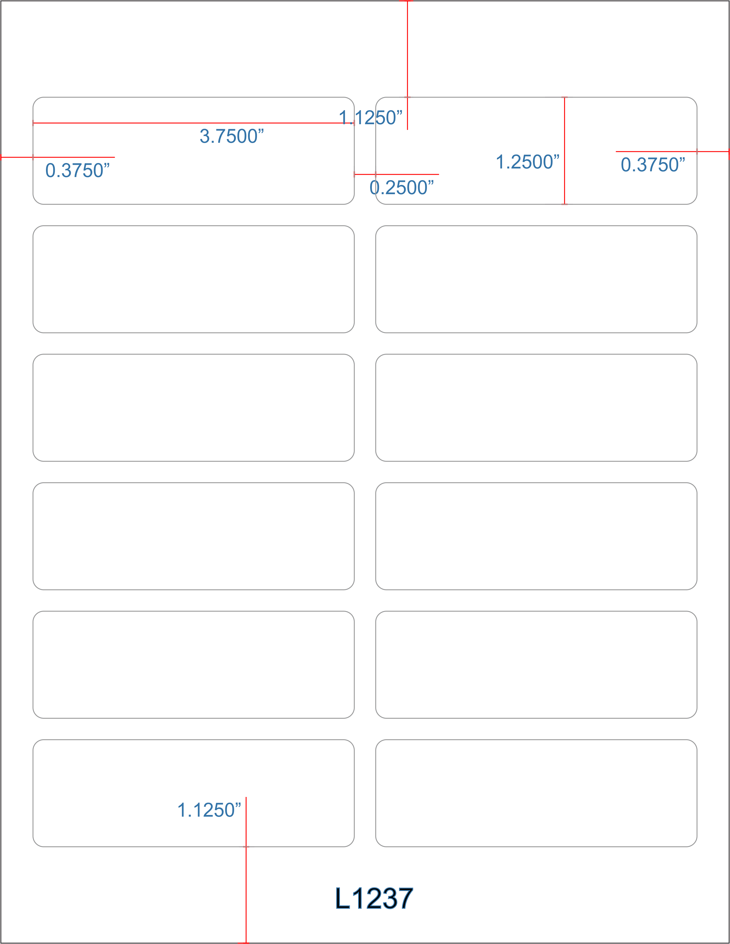 STOCK NUMBER: L12371-1/4